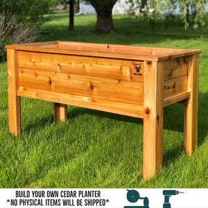 Cedar Planter Plans / Raised Planter Box / planter box plans / garden box / Outdoor Planter / garden bed / Elevated Garden Bed