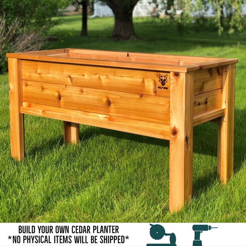 Cedar Planter Plan/ Raised Planter Box / planter box plans