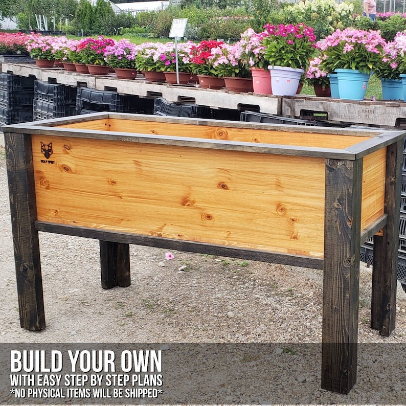 Planter Box Plans / Raised Planter Plan / Wood Planter / Etsy Canada