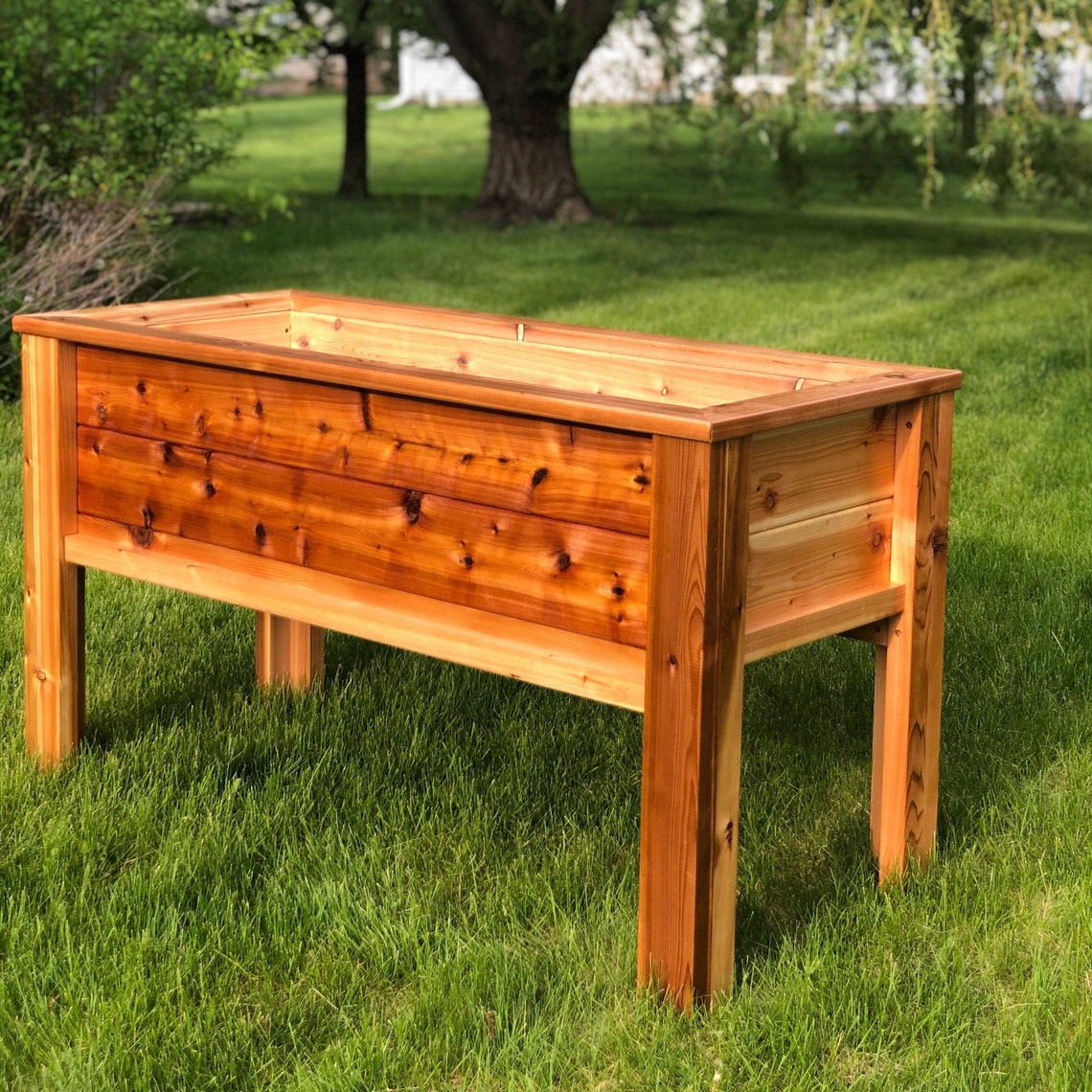 Cedar Planter Plans / Raised Planter Box / Planter Box Plans / Etsy