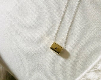 Personalized Brass Charm Necklace