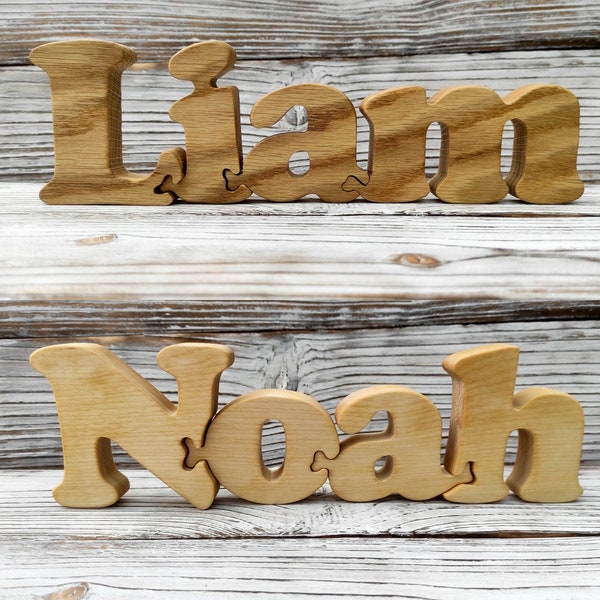 Wooden Letter Puzzle, Personalized Wooden Letters, Wooden Name Puzzle, Custom Name Puzzle, First Birthday Gift