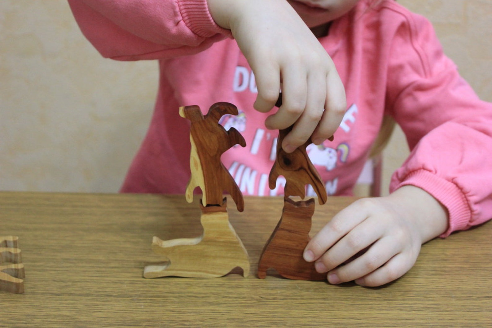 Wooden Cat Stack Wooden Cat Pile Game 12 Pieces in a Set Etsy