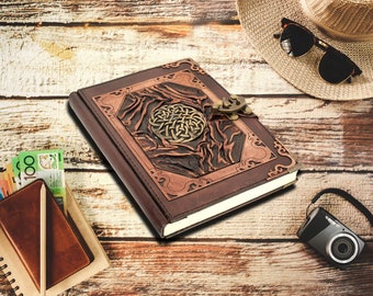 Leather Celtic knot Journal Notebook Notepad Diary Sketch Book/Celtic knot journal/ Christmas Birthday Unisex Gift Mothers day Gift
