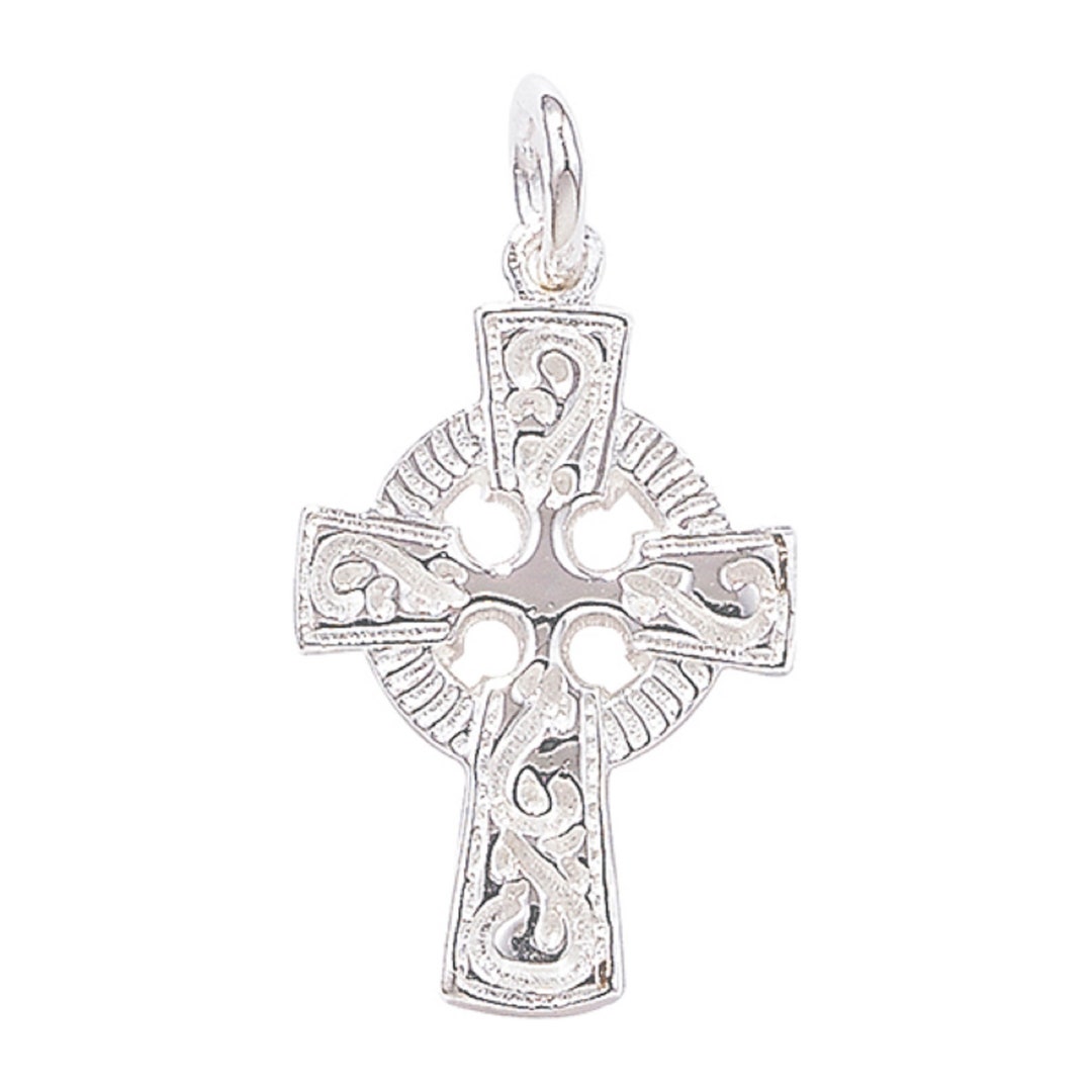 Celtic Trinity Knot Cross Pendant Christian Gift 925 Silver Etsy