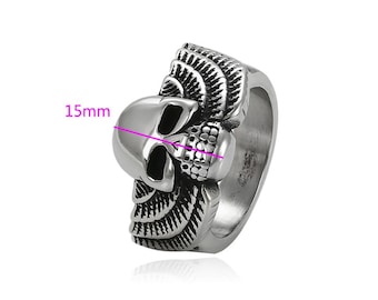 Skull Ring//Stainless Ring //Men's Statement Ring Mothers day gift