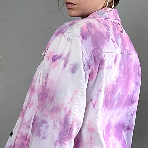 Pastel Tie Dye Denim Jacket