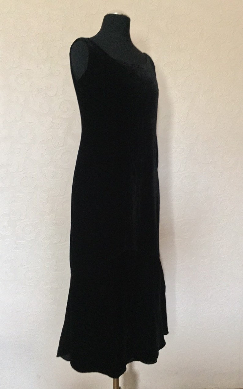 ralph lauren black velvet dress