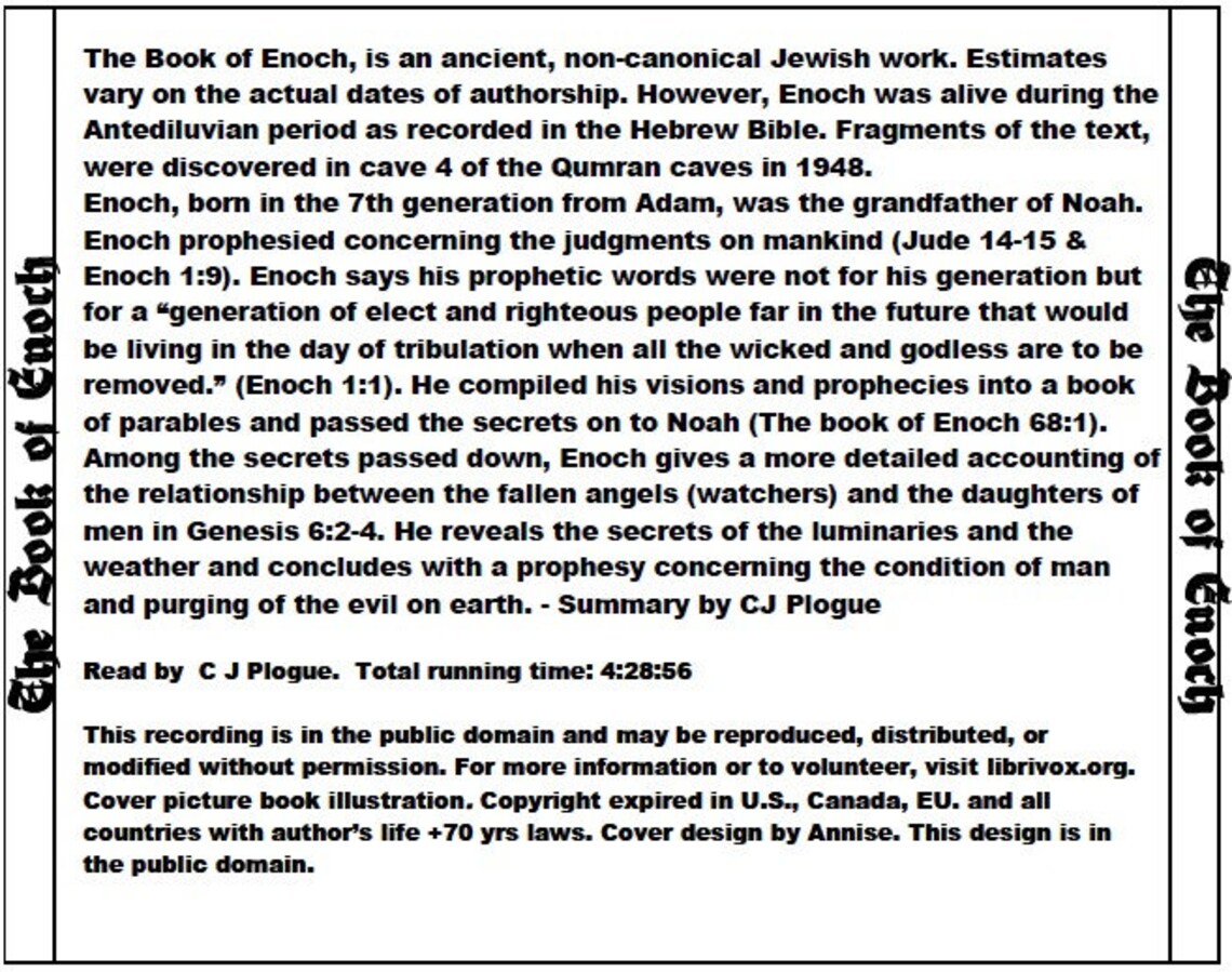Book of enoch audio audio 4 cd set etsy
