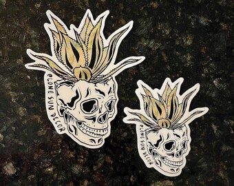 Agave Calavera (Colored) - Sticker
