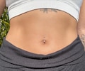 Dainty Cubic Zirconia Belly Ring – Silver Minimalist 14G Navel Jewelry