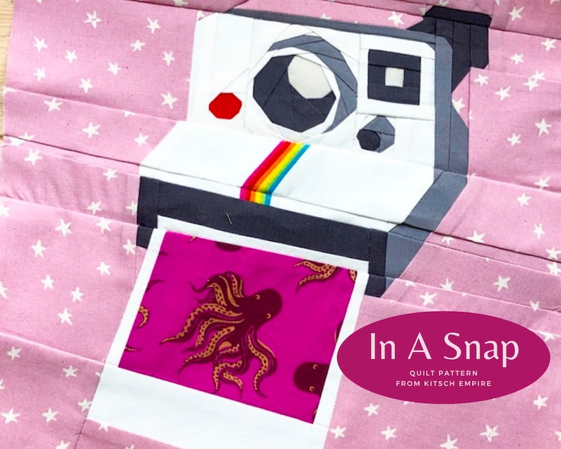 In A Snap Polaroid Camera Quilt Block Pattern image 2