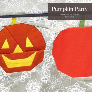 Kürbis Party Quilt Anleitung | Halloween Papierblock (PDF Download)