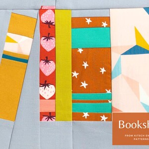 Bookshelf Paper Pieced Quilt Block Pattern