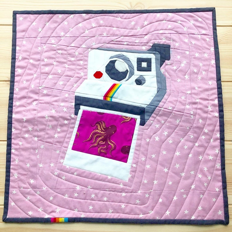 In A Snap Polaroid Camera Quilt Block Pattern Etsy