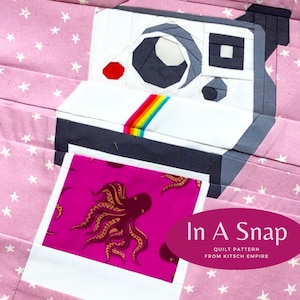 In A Snap Polaroid Camera Quilt Block Pattern image 1