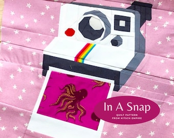 In einem Snap Polaroid Kamera Quilt Block Pattern