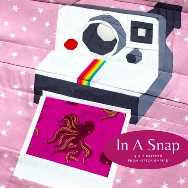 In A Snap Polaroid Camera Quilt Block Pattern