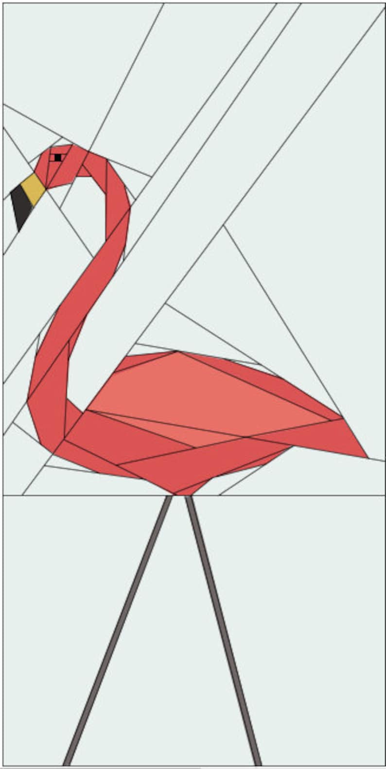 Flamingo Fun Paper Pieced Quilt Pattern image 7