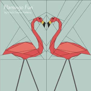 Flamingo Fun Paper Pieced Quilt Pattern image 6