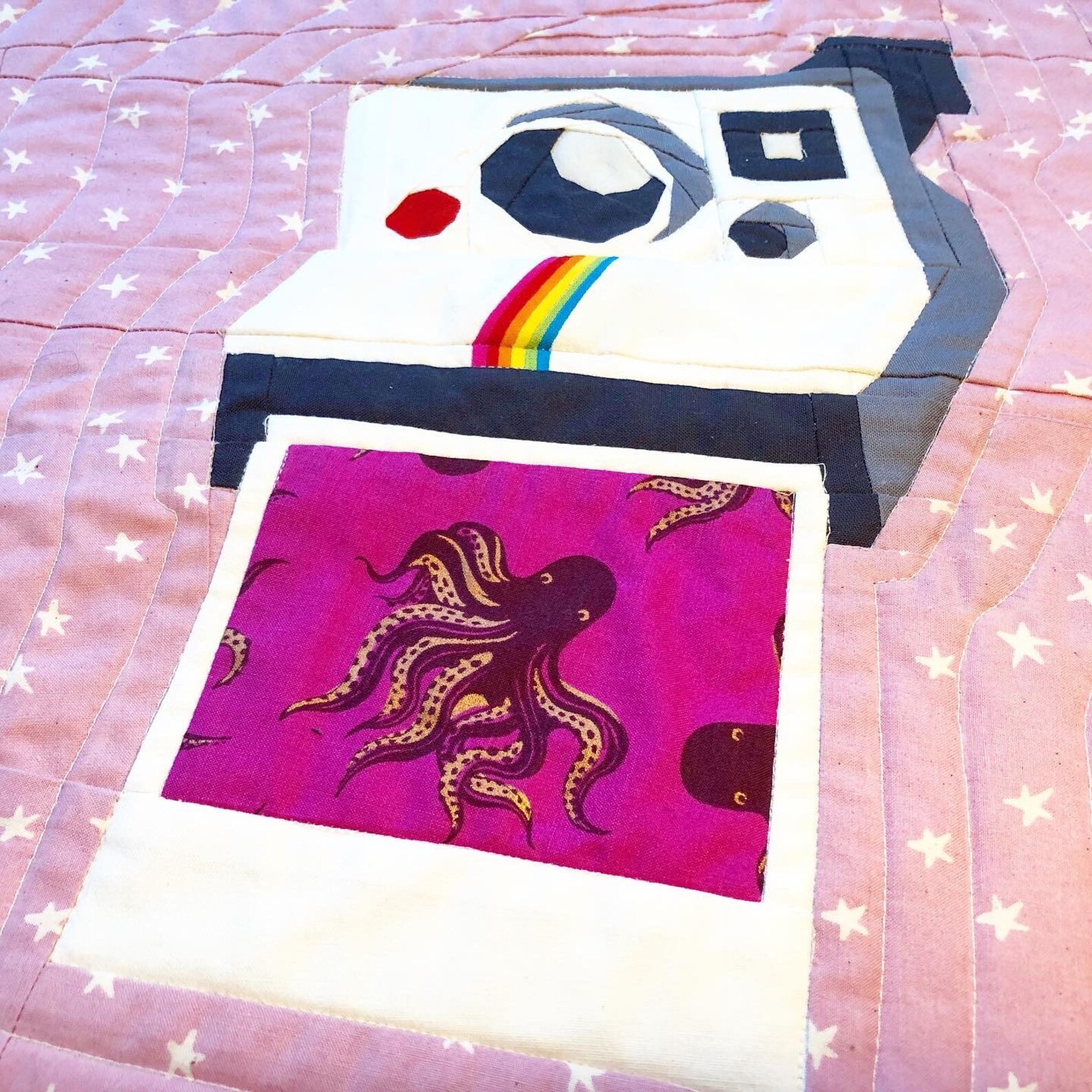 In A Snap Polaroid Camera Quilt Block Pattern Etsy