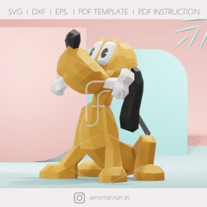 Cartoon baby dog 3d papercraft sculpture,dog 3D paper model