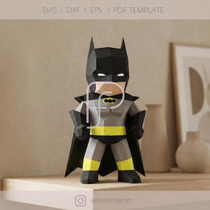 Toy papercraft sculpture,3D paper model, modern art statue decor featured faceted geometric sculpture