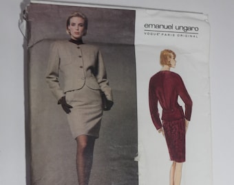 Vogue 1018 Misses Emanuel Ungaro Misses Jacket and Skirt Sewing Pattern - UNCUT - Size 6 8 10