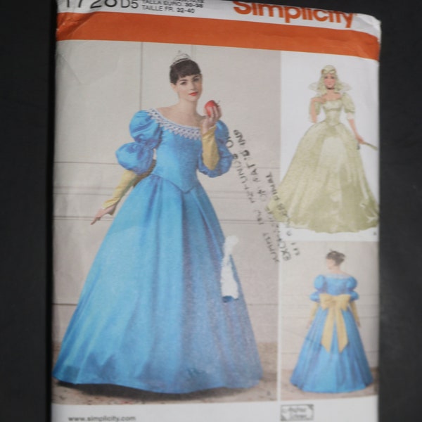 Simplicity 1728 Misses Costumes Sewing Pattern  UNCUT  - Size 4 6 8 10 12 or Size 12 14 16 18 20