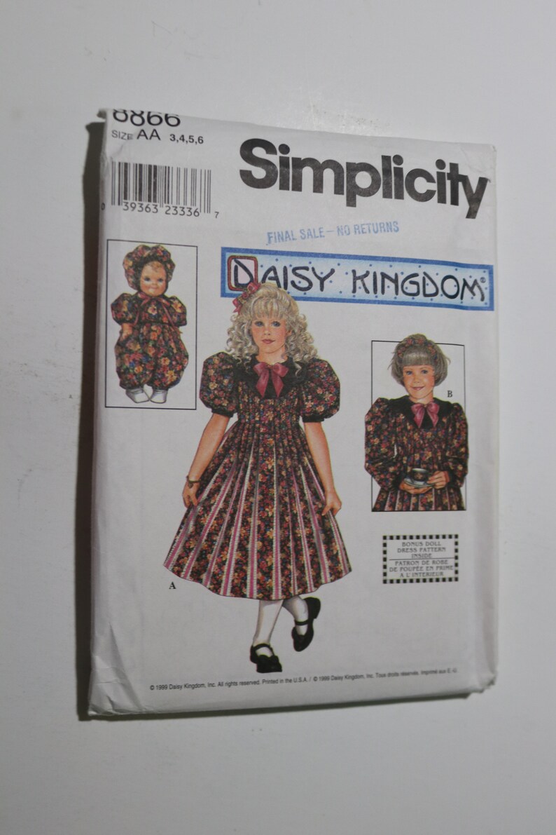 Simplicity Pattern 2348 Girls DAISY KINGDOM Long Sleeve Dress~Jacket~Purse