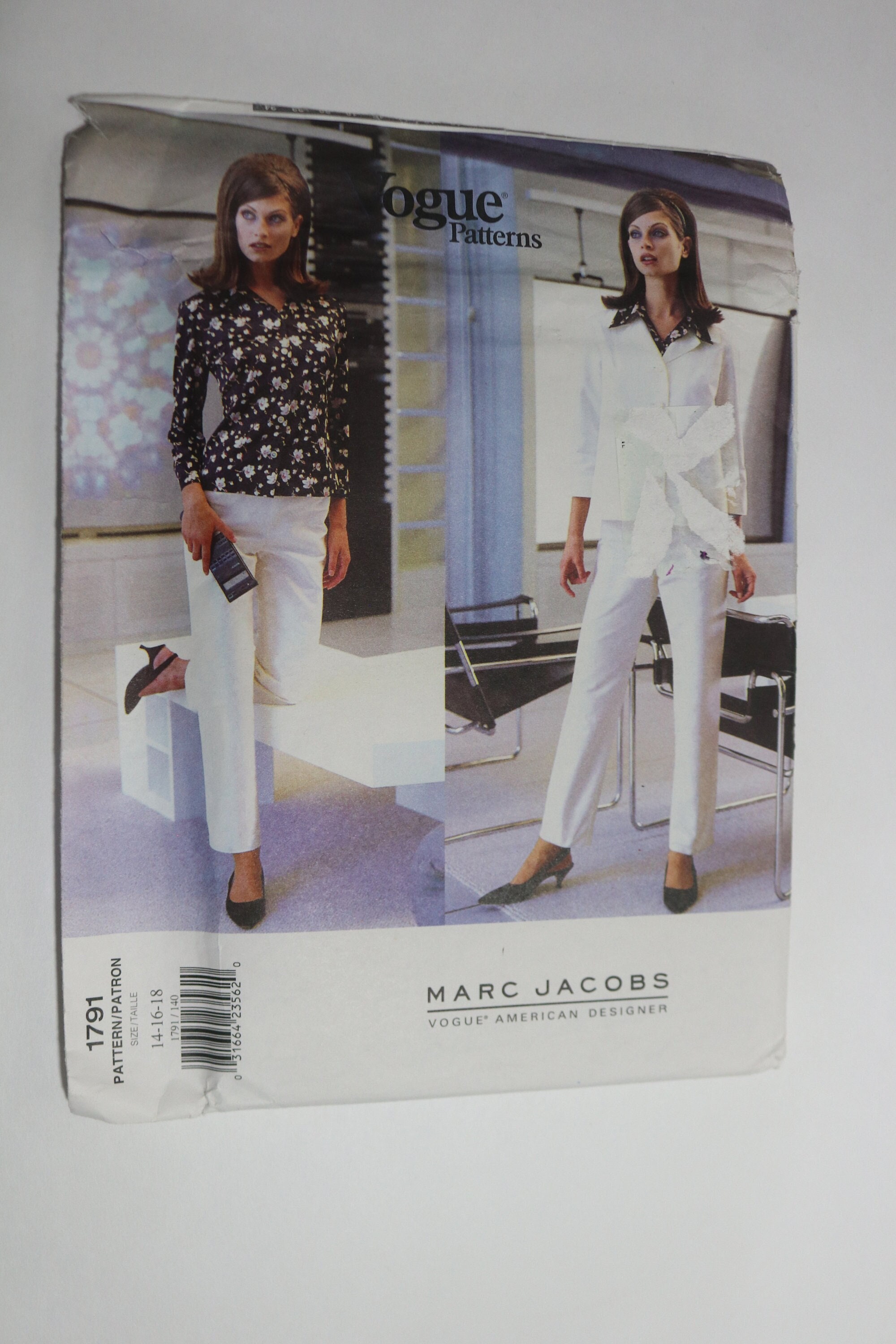 Vogue 1791 Marc Jacobs Misses Jacket Pants and Blouse Sewing