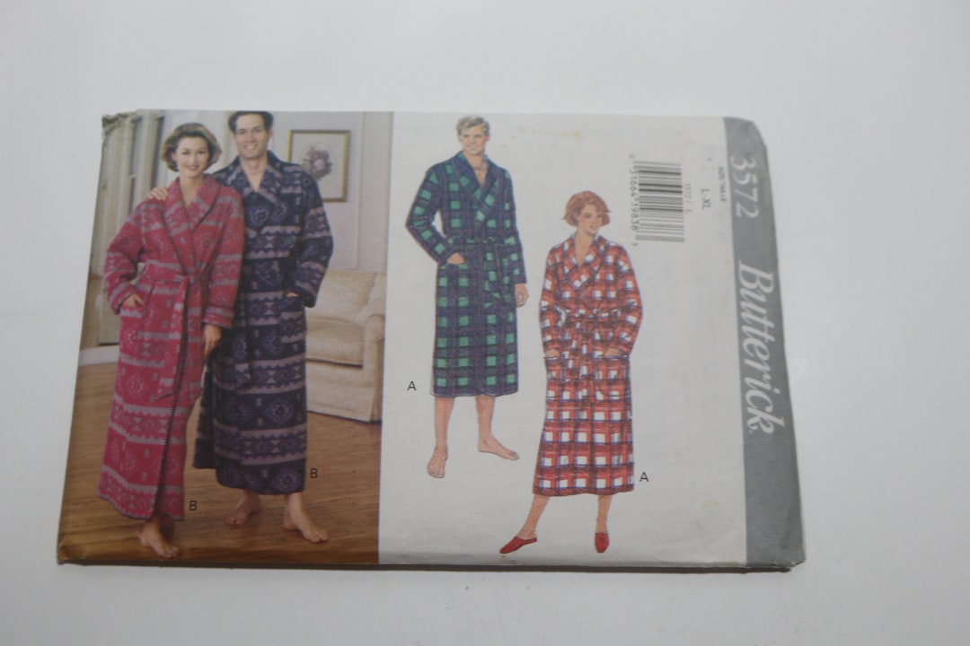 Butterick 3572 Unisex Robe and Belt Sewing Pattern UNCUT Size L XL - Etsy
