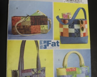 Butterick 4561 Fat Quarter Handbags Sewing Pattern - UNCUT