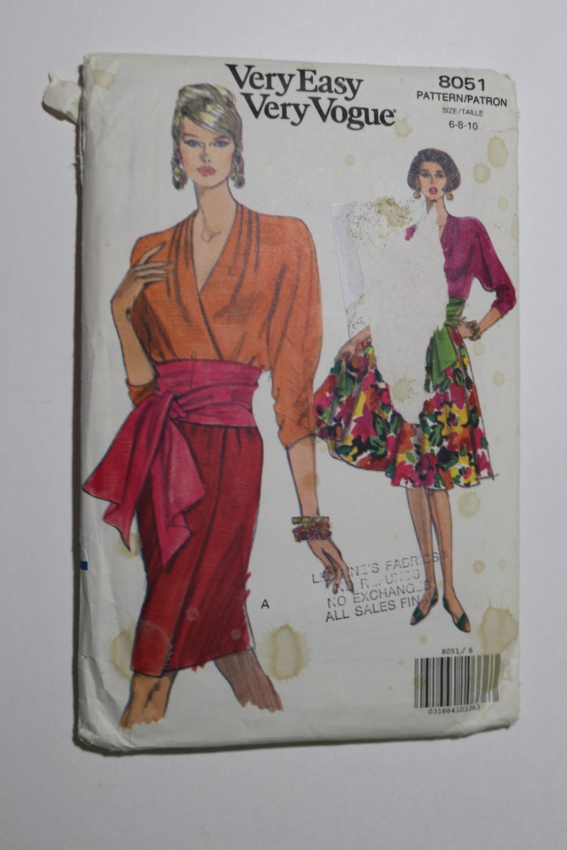 Vogue 8051 Misses Dress Sewing Pattern UNCUT Size 6 8 10 image 1
