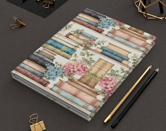 Coqueta Libro y Diario de Flores, Cuaderno de Tapa Dura con Rayas