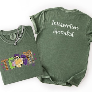 Maglietta con stampa leopardata Comfort Colors per specialisti dell'intervento