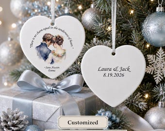 Buch-Liebhaber-Hochzeits-Andenken-Verzierung, kundenspezifische Jahrestags-keramische Verzierung