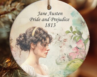 Elizabeth Bennet Ceramic Ornament: Pride and Prejudice, Jane Austen Gift