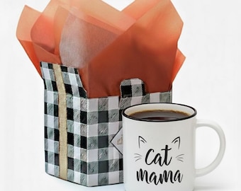 Cat Mama Mug. 11 oz. Ceramic Mug for Cat-Lovers and Animal Lovers. Cat Mama Coffee Mug Funny, Cat Mama Coffee Cup, Cat Mom Mug