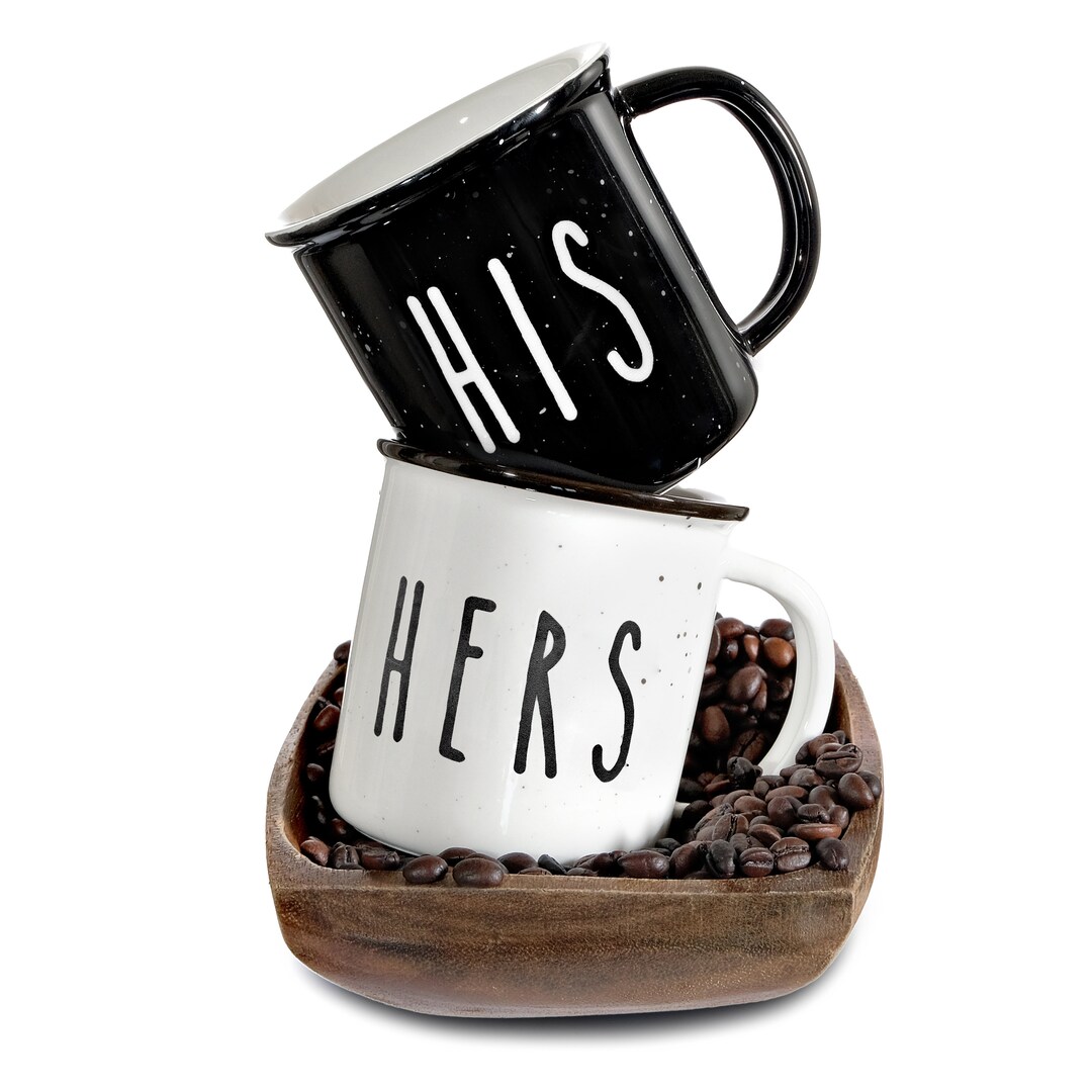 His and Hers Mugs Set of 2 Ceramic Coffee Mugs, Matching Coffee Mugs — free download