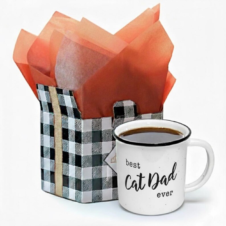 MAINEVENT Best Cat Dad Ever Mug 11 oz. Ceramic Mug, Novelty Coffee Mug, Cat Mug Dad, Best Cat Dad Mug, Cool Mug, Cat Coffee Campfire Mug imagem 1