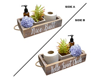 MAINEVENT Nice Butt Bathroom Decor Box, 2 Sides - Funny Gift