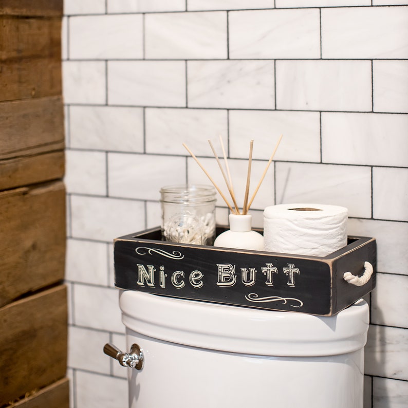 Nice Butt Bathroom Decor Box 2 Sides with Funny Sayings Etsy