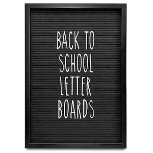 Skinny Felt Board Letters 12x17, Felt Letter Board Baby Announcement Boards, Changeable Letter Boards Stand, Felt Letter Board Black Frame