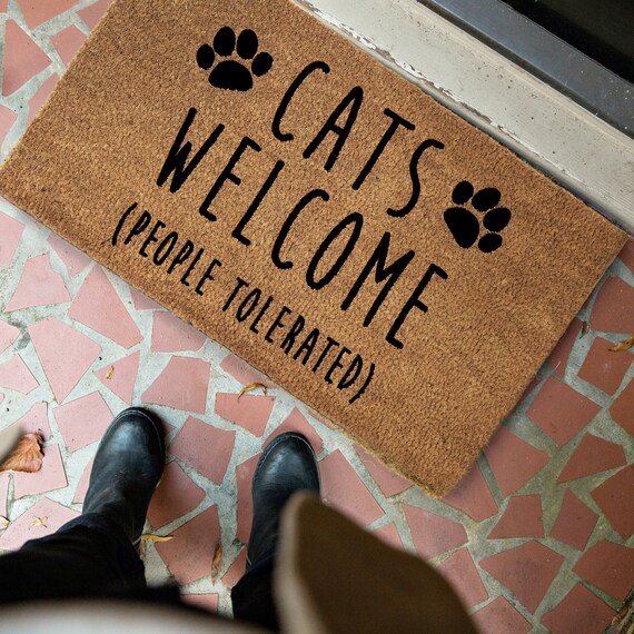 Welcome Doormat 30x17 Inches, Rustic Funny Welcome Mats for Front
