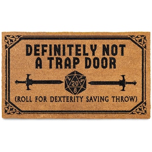 MAINEVENT Not a Trap Door Doormat Outdoor 30x17 Inch, Definitely Not a Trap Door Mat, Definitely Not a Trap Door Outdoor Doormat, Definitely