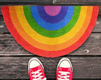 MAINEVENT Rainbow Halfmoon Doormat
