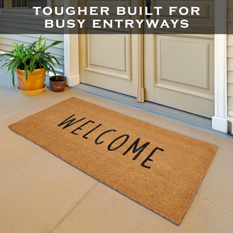 Welcome Long Rag MAINEVENT Welcome Long Door Mat 48x24 Inch, Oversized Welcome Mat for ...