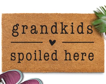 MAINEVENT Grandkids Spoiled Here Doormat 30x17 Inch