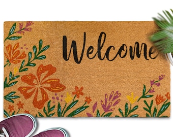 MAINEVENT Flowers Doormat 30x17 Inch